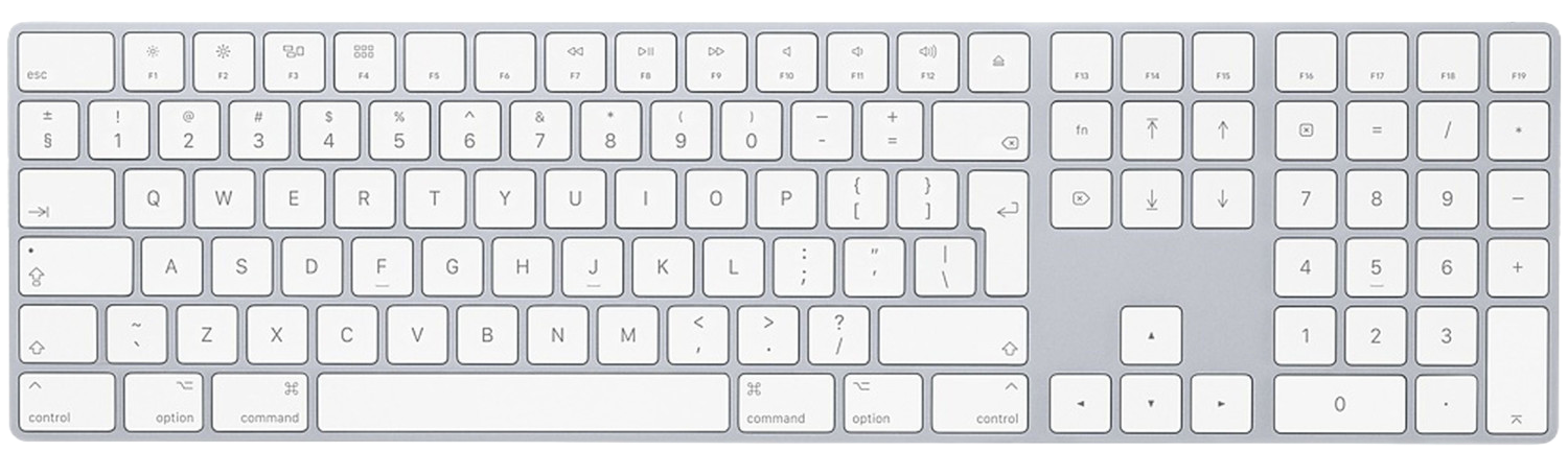 Apple Magic Keyboard with Numeric Keypad (UK) English International weiß - Ohne Vertrag