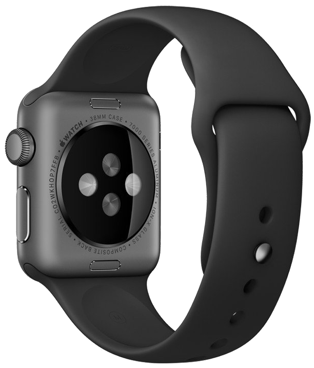 Apple Watch Sport Aluminium grau 38 mm schwarz - Ohne Vertrag