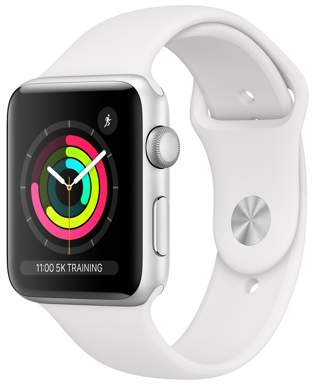 Apple Watch Sport Aluminium silber 42 mm weiß MJ3N2