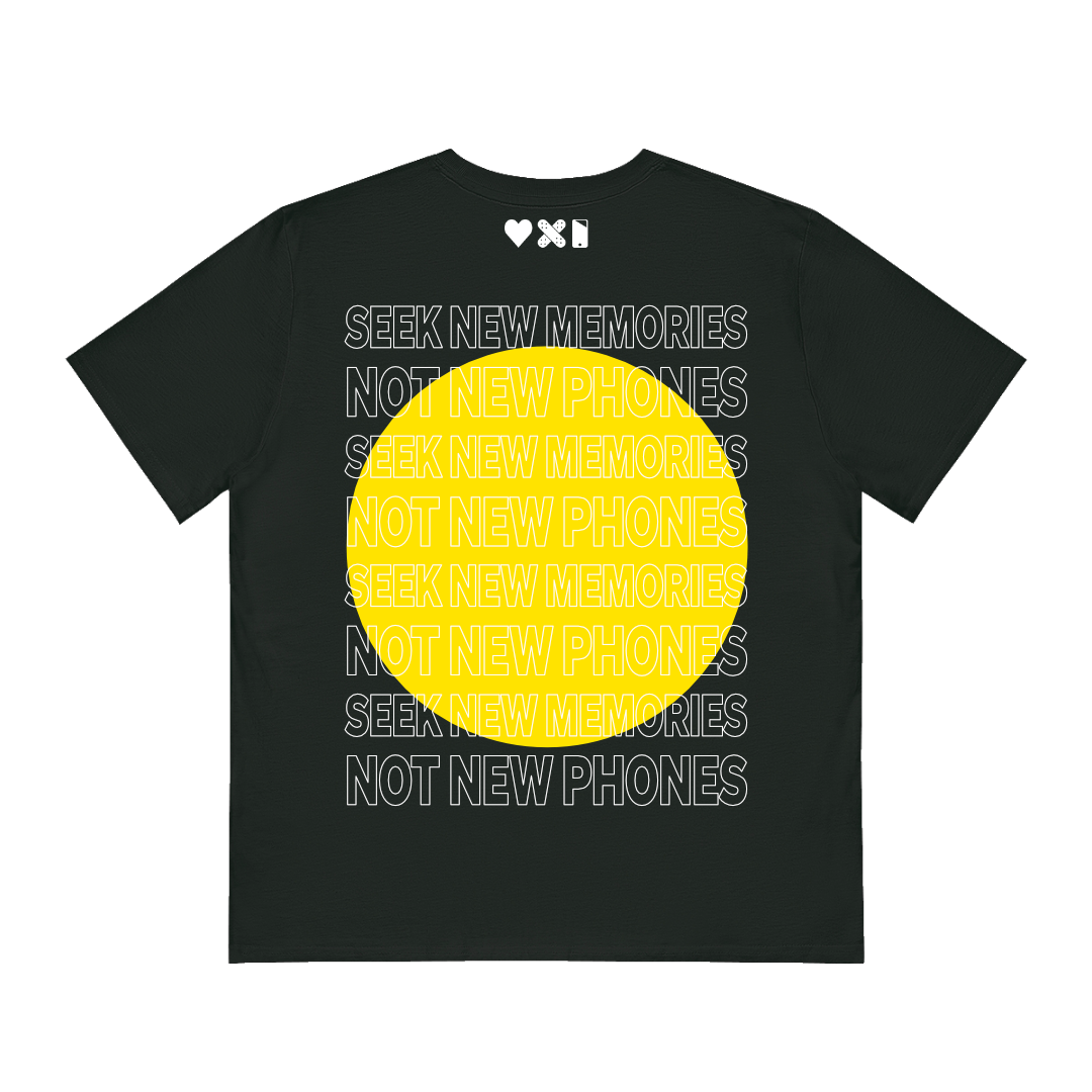 Schwarzes Unisex T-Shirt mit Backprint kaufen | Janado