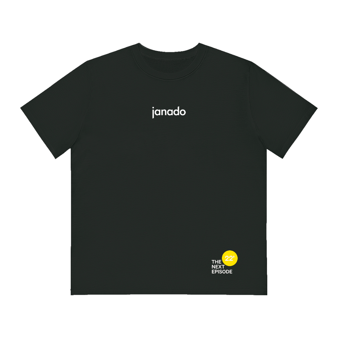Schwarzes Unisex T-Shirt mit Backprint kaufen | Janado