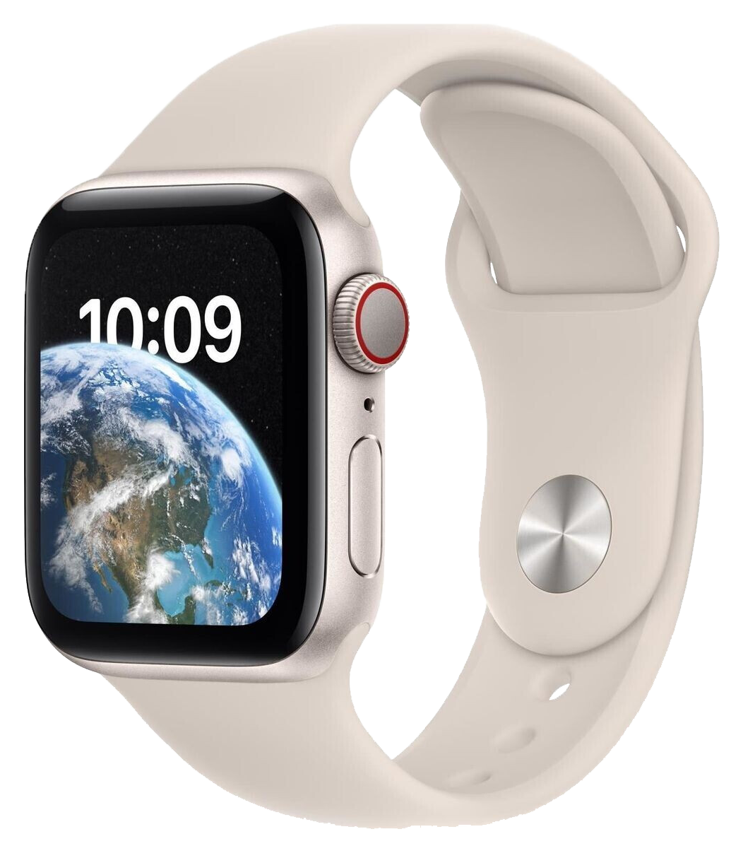 Apple Watch SE 2022 LTE Polarstern Alu 40mm Sportarmband Polarstern MNPH3 - Ohne Vertrag