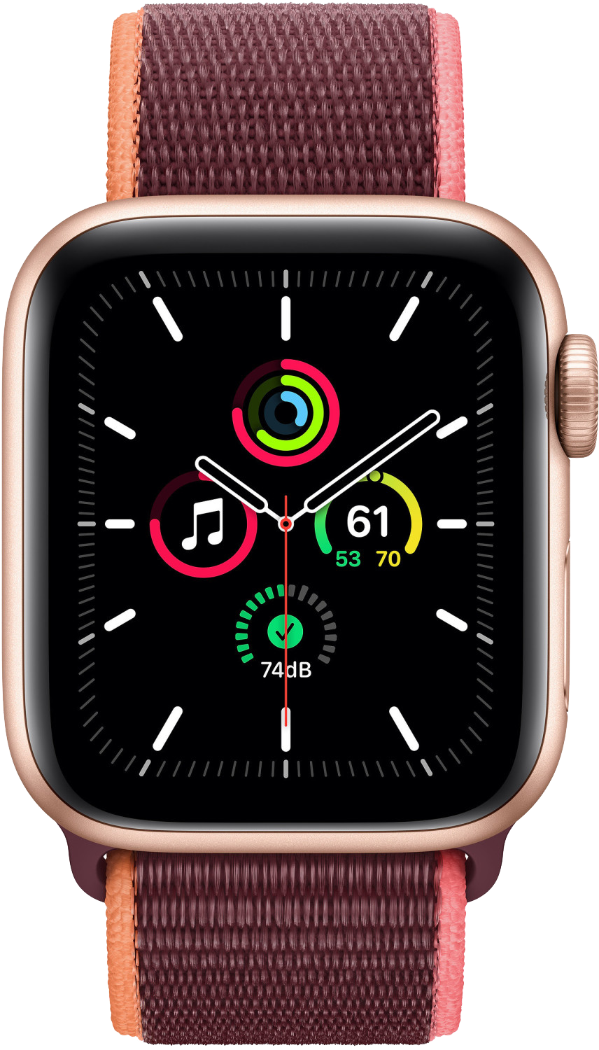 Apple Watch SE Gold 40mm Sport Loop Pflaume MYEJ2 - Ohne Vertrag