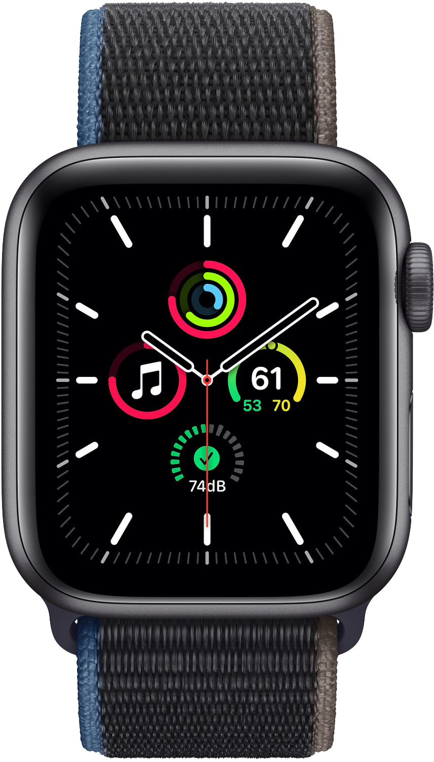 Apple Watch SE LTE Space Grau Alu 40mm Sport Loop Kohlegrau MYEL2 - Ohne Vertrag