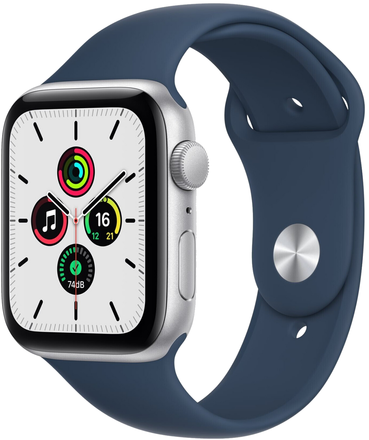 Apple Watch SE LTE Silber Alu 44mm Sport Loop Dunkelmarine MKRY3 - Onhe Vertrag