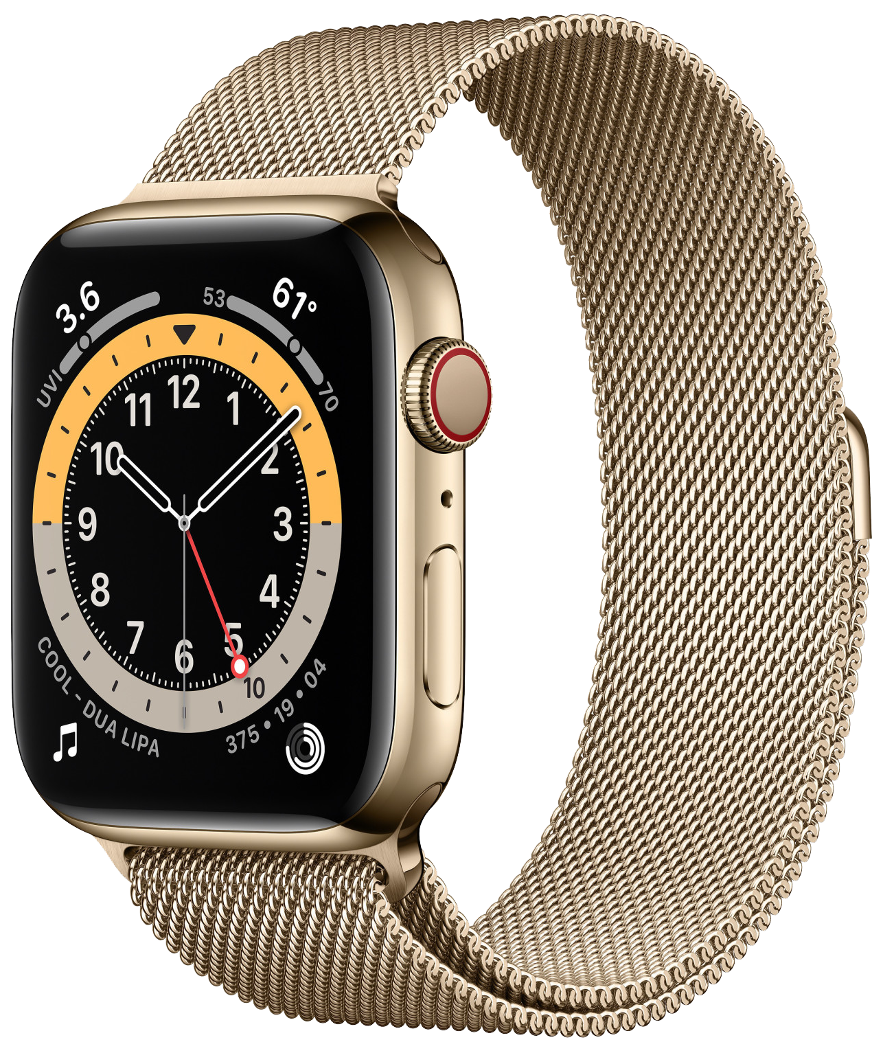 Apple Watch 6 LTE Gold Edelstahl 40mm Milanaise M06W3 - Ohne Vertrag