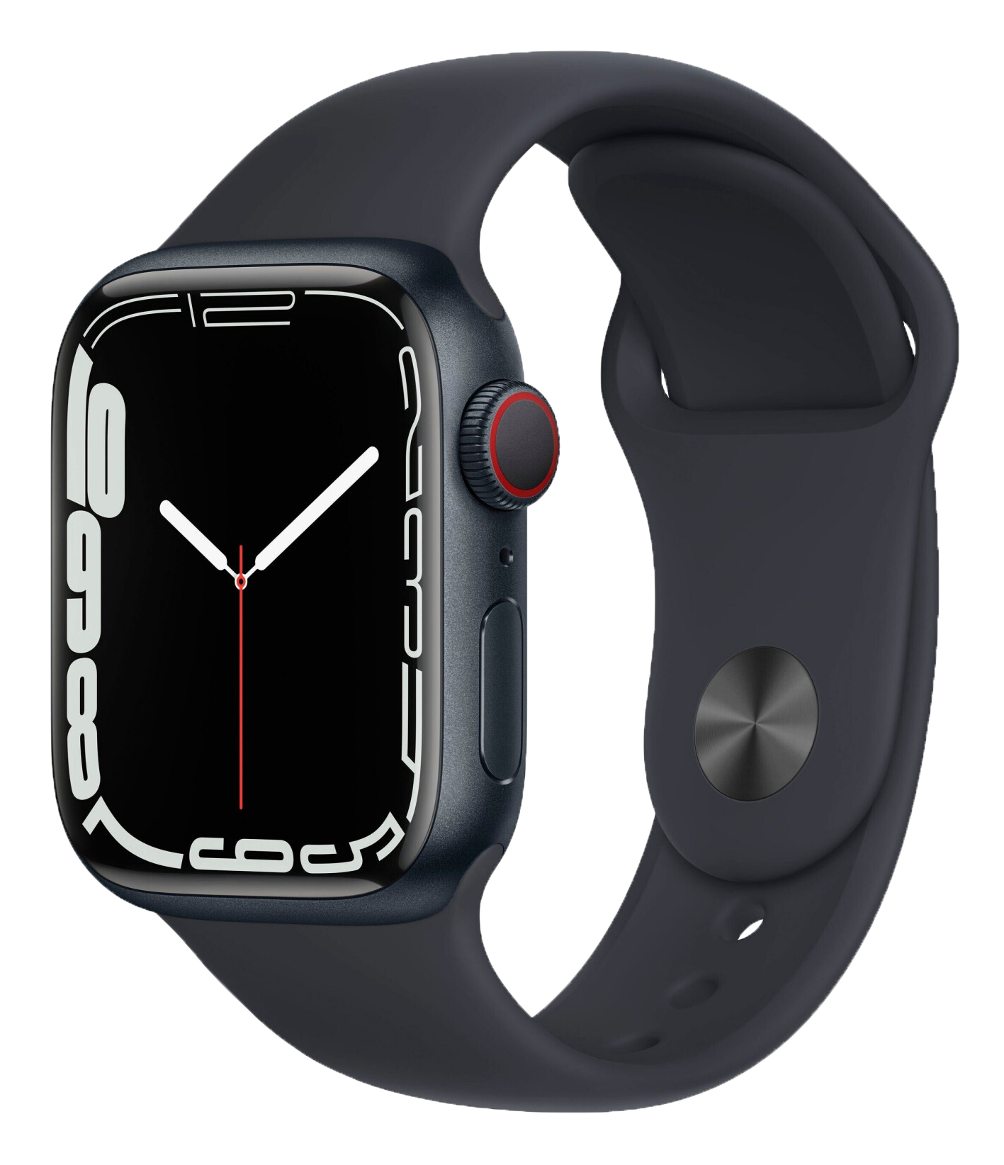 Apple Watch 7 schwarz Alu 45mm Sportarmband Mitternacht MKN53 - Ohne Vertrag
