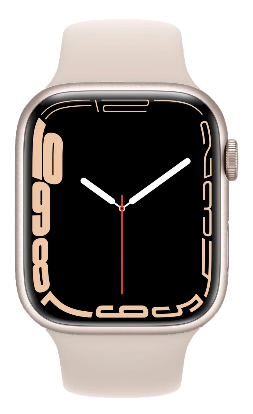 Apple Watch 7 45mm Alu Sportarmband Polarstern MKN63 - Ohne Vertrag