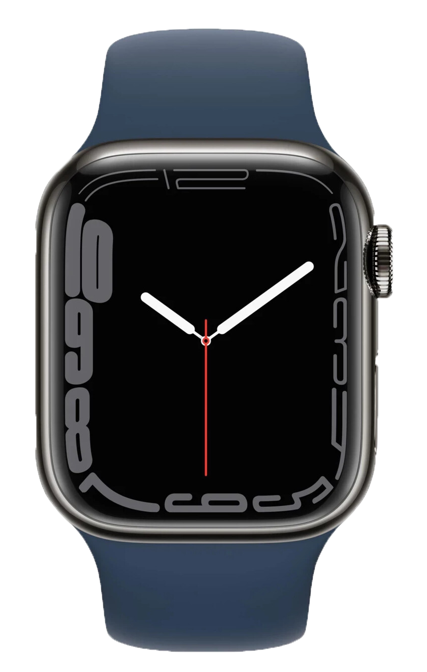 Apple Watch 7 4G 41mm Edelstahl Sportarmband Abyssblau MKJ13 - Ohne Vertrag