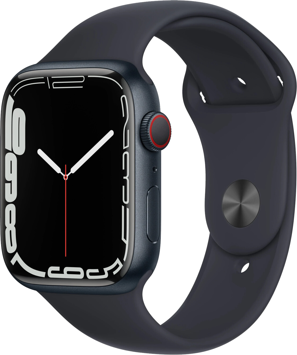 Apple Watch 7 4G 45mm Aluminium Sportarmband Mitternacht MKJP3 - Ohne Vertrag