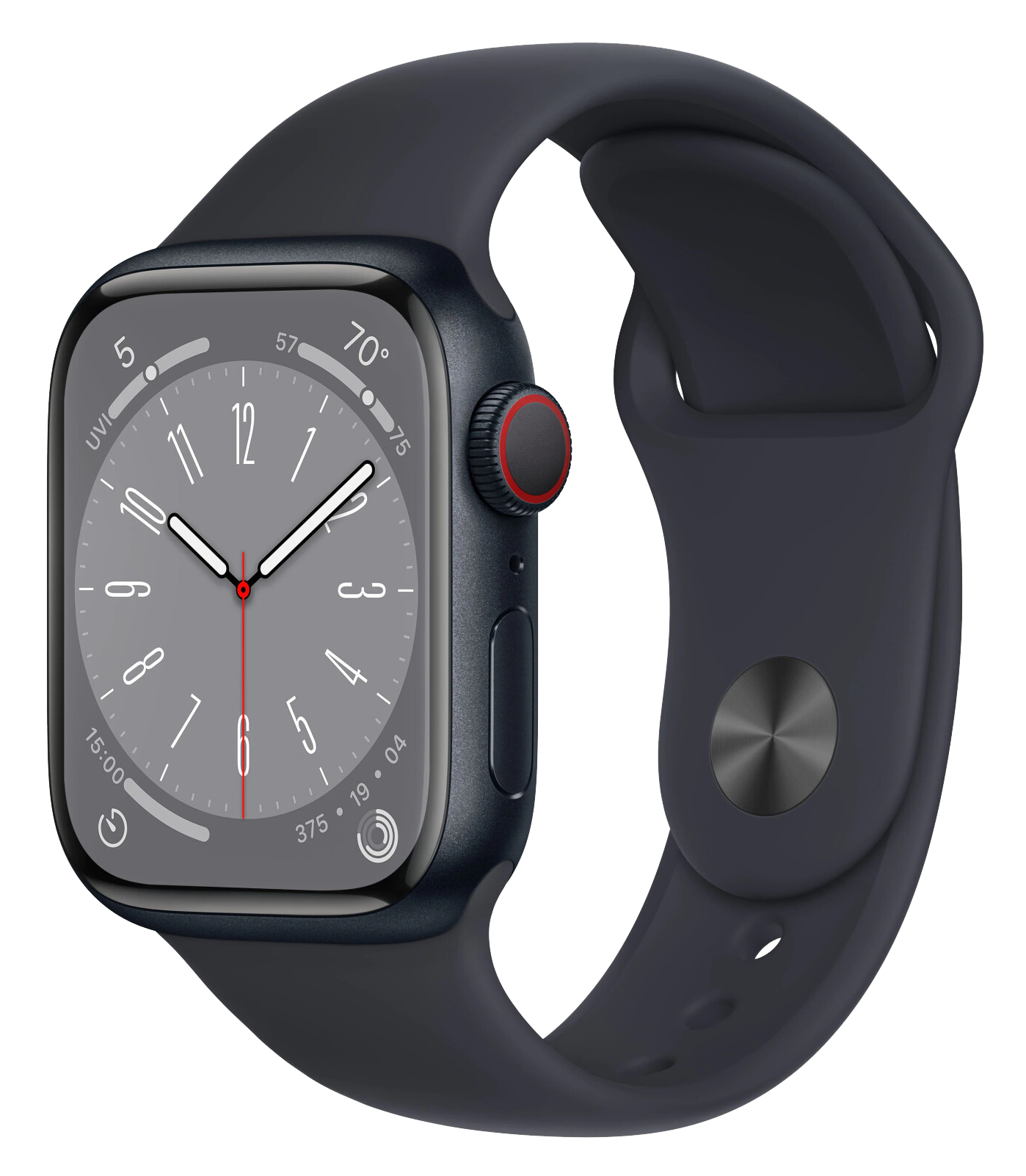 Apple Watch S8 GPS 41mm Mitternacht Alu Sportarmband Mitternacht MNP53 - Ohne Vertrag