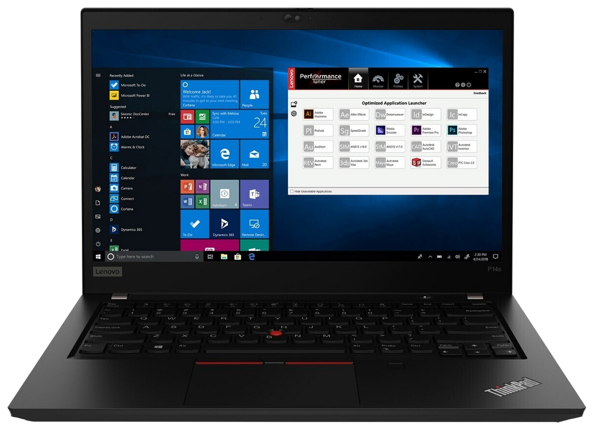 Lenovo ThinkPad P14s G2 14" 2021 FHD Ryzen 7 Pro 5850U 32 GB / 1 TB SSD W10Pro W21A0005EGE QWERTZ schwarz - Ohne Vertrag						