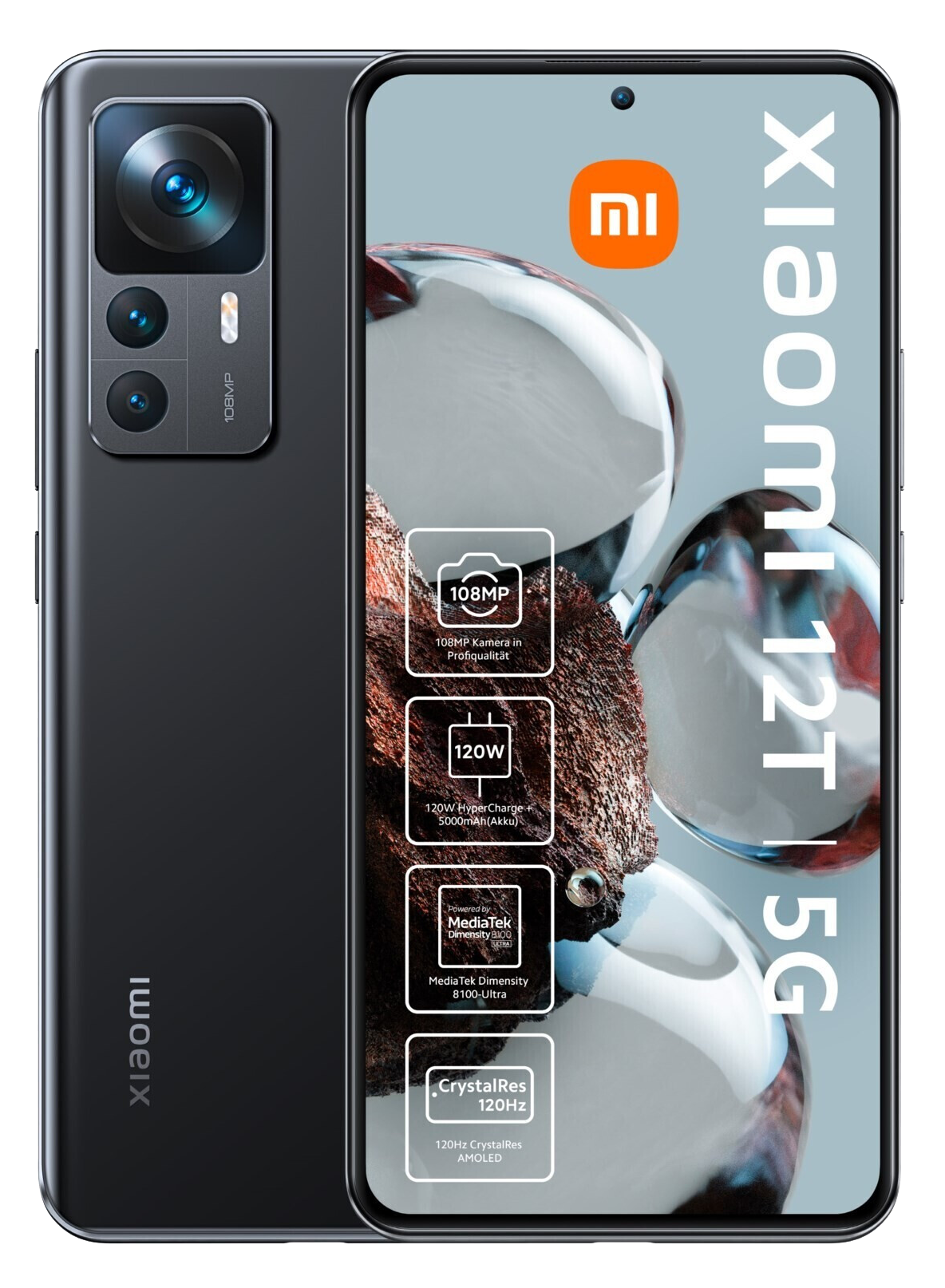 Xiaomi 12T 5G Dual-SIM schwarz - Ohne Vertrag